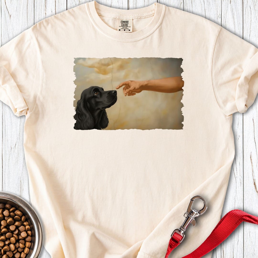 God Creates Black Cocker Spaniel Premium Tee Ivory