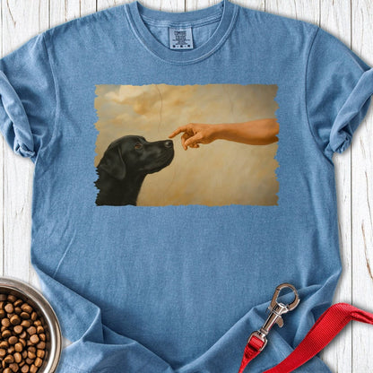 God Creates Black Lab Premium Tee Blue Jean