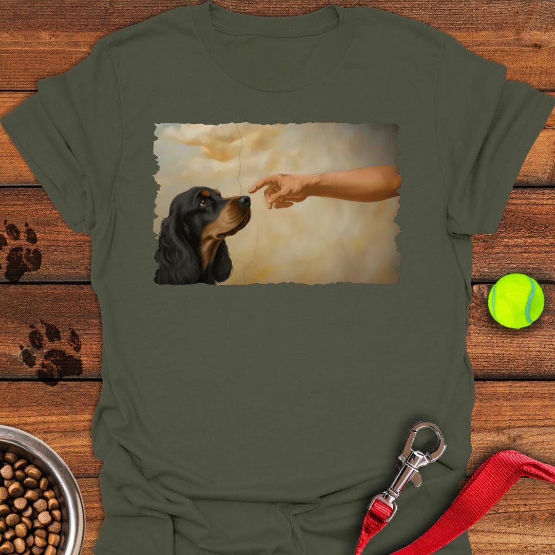 God Creates Black Tan Cocker Spaniel Military Green