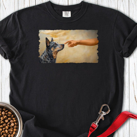 God Creates Blue Heeler Premium Tee Black