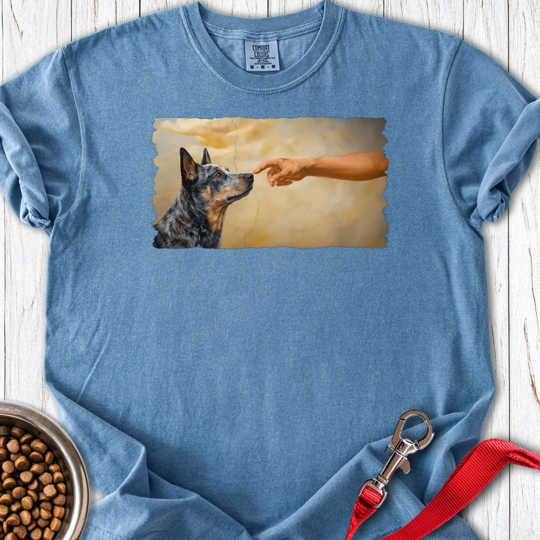 God Creates Blue Heeler Premium Tee Blue Jean