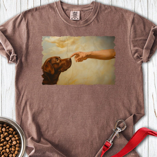 God Creates Chocolate Lab Premium Tee Espresso