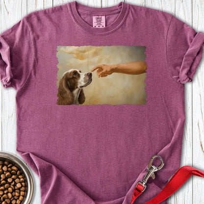 God Creates Cocker Spaniel Premium Tee Berry