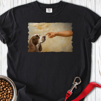 God Creates Cocker Spaniel Premium Tee Black