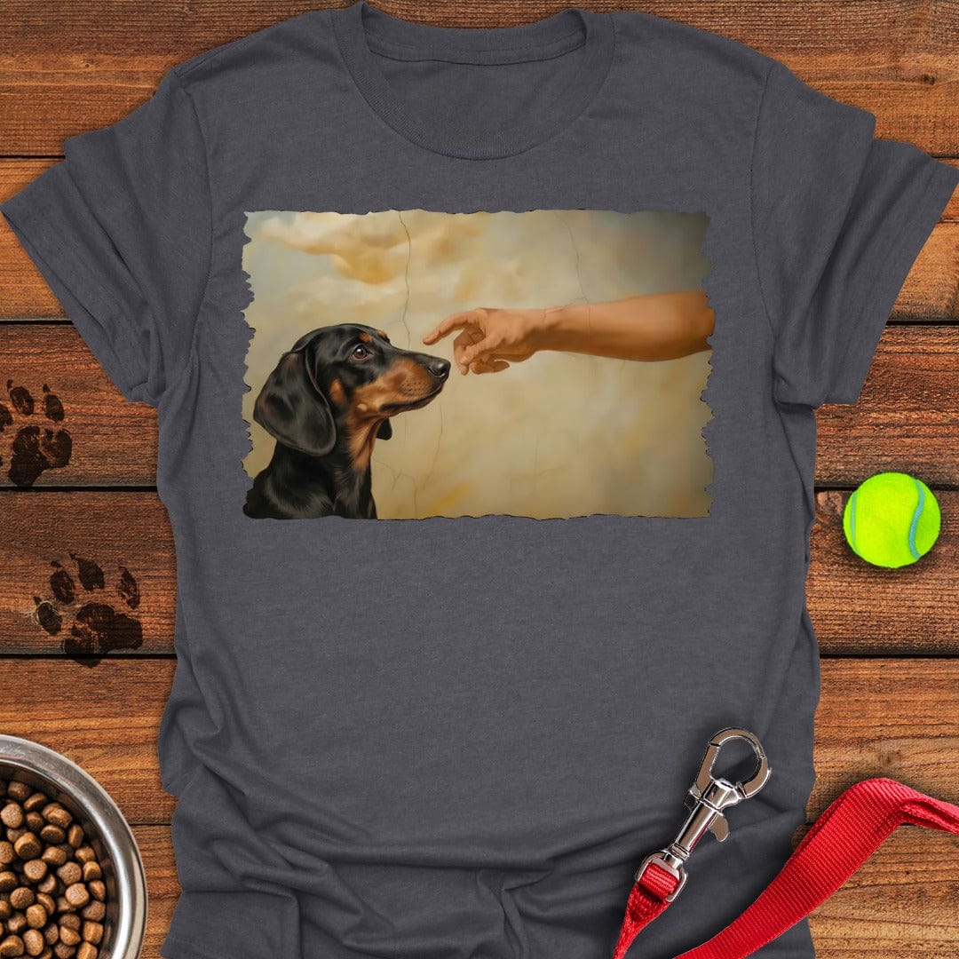 God Creates Dachshund Dark Heather