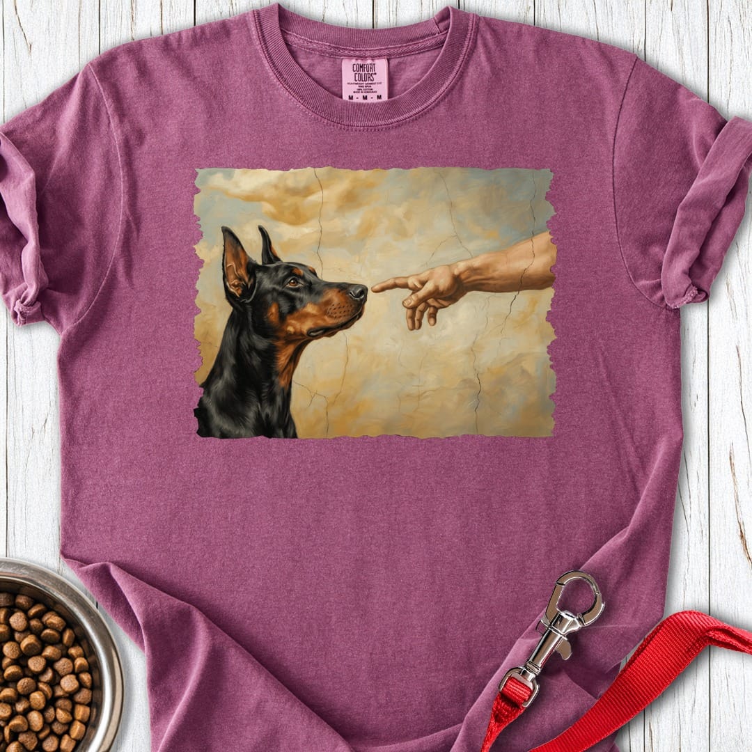God Creates Dobermann Pinscher Premium Tee Berry