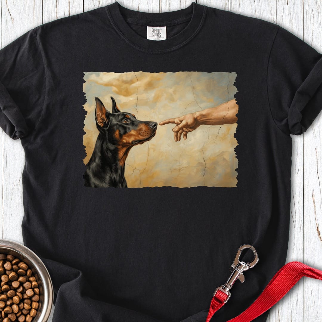 God Creates Dobermann Pinscher Premium Tee Black