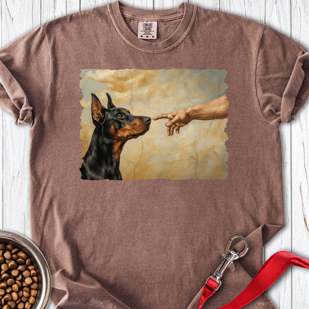 God Creates Dobermann Pinscher Premium Tee Espresso