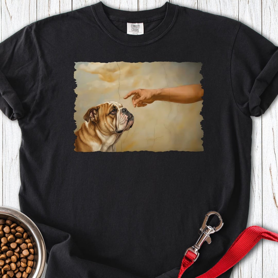 God Creates English Bulldog Premium Tee Black