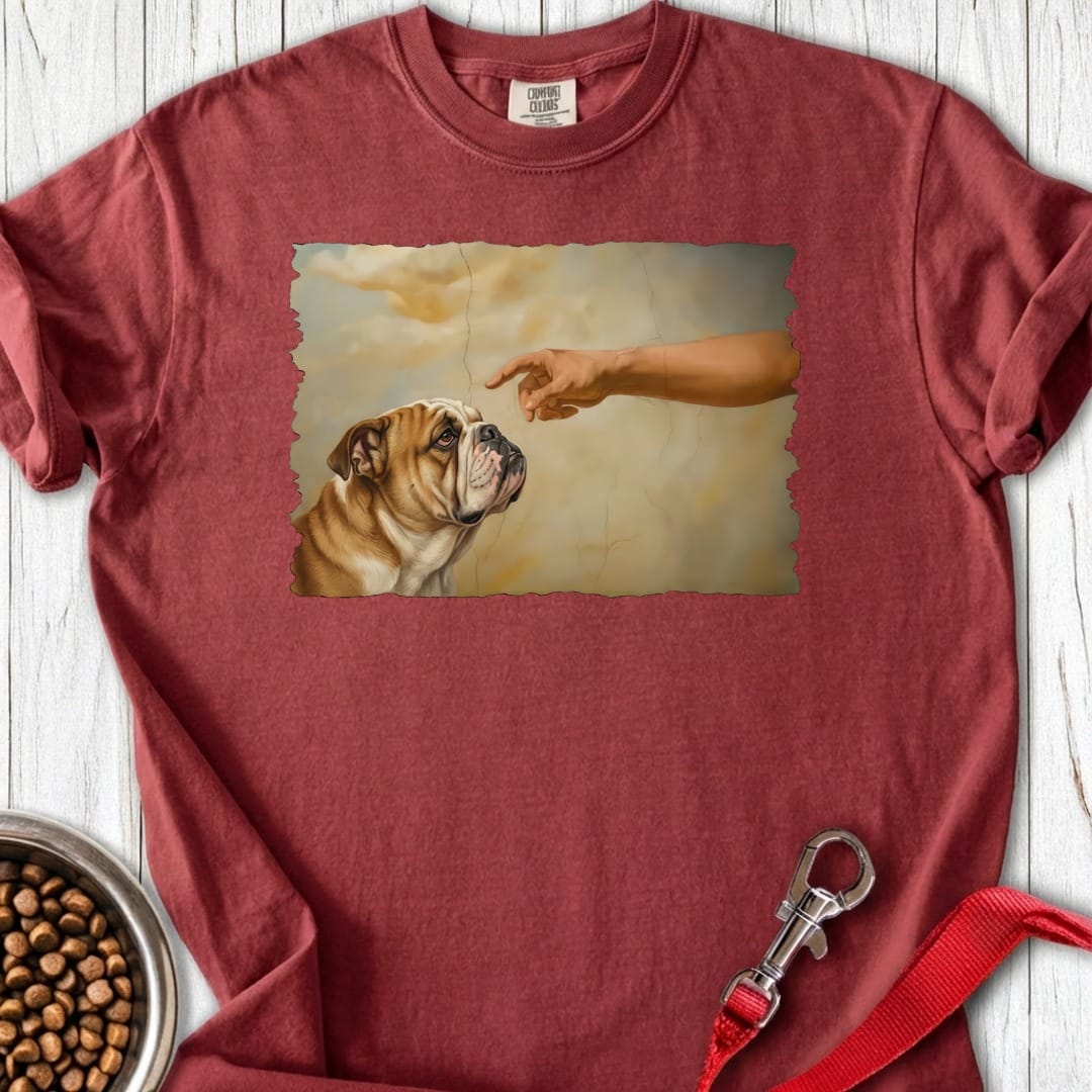 God Creates English Bulldog Premium Tee Brick
