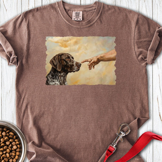 God Creates German Shorthaired Pointer Premium Tee Espresso