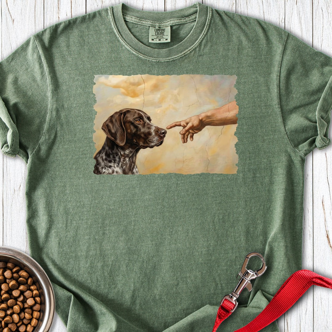 God Creates German Shorthaired Pointer Premium Tee Moss
