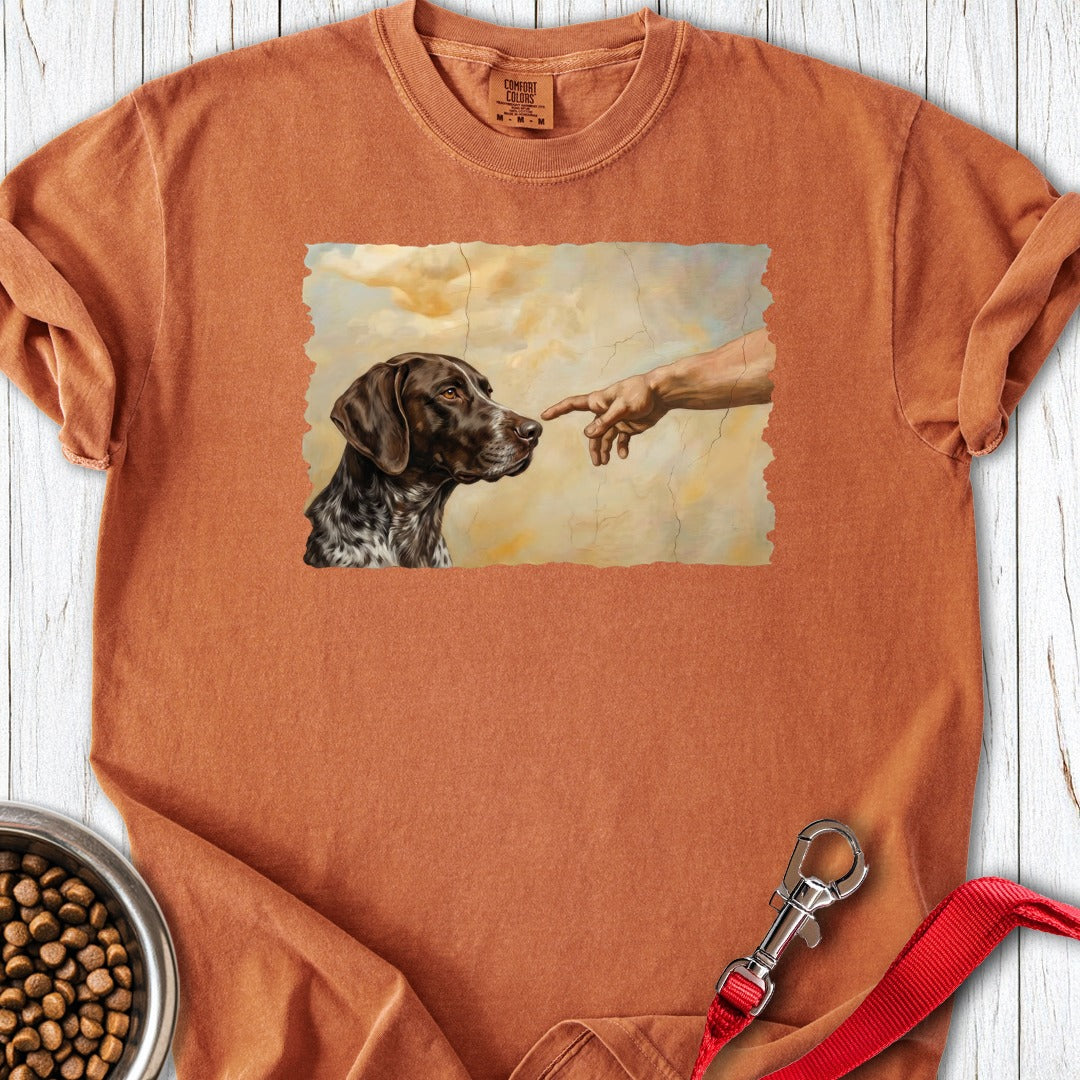 God Creates German Shorthaired Pointer Premium Tee Yam