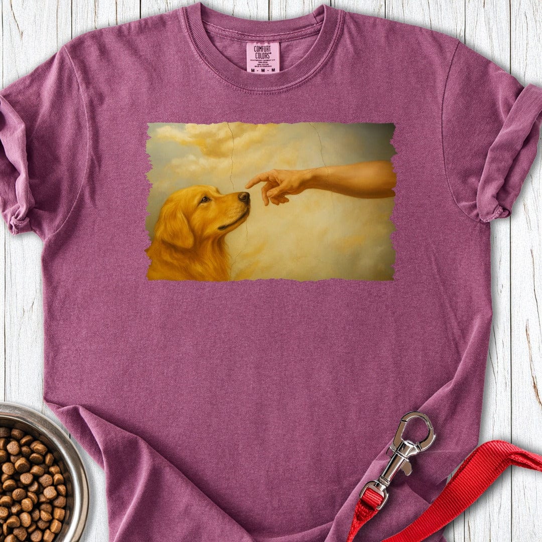 God Creates Golden Retriever Premium Tee Berry