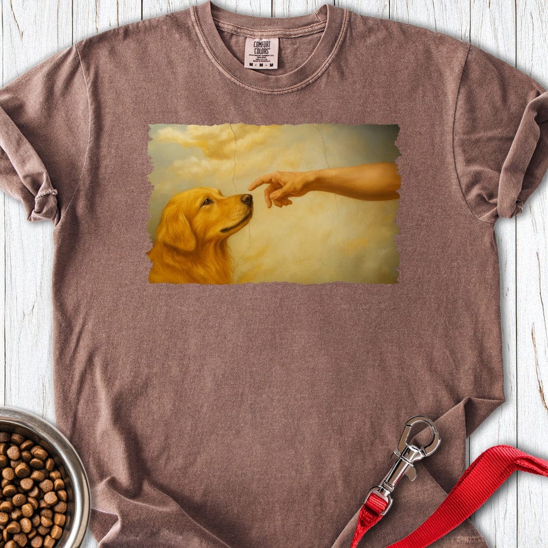 God Creates Golden Retriever Premium Tee Espresso