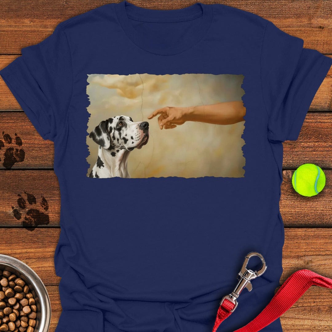 God Creates Harlequin Great Dane Navy