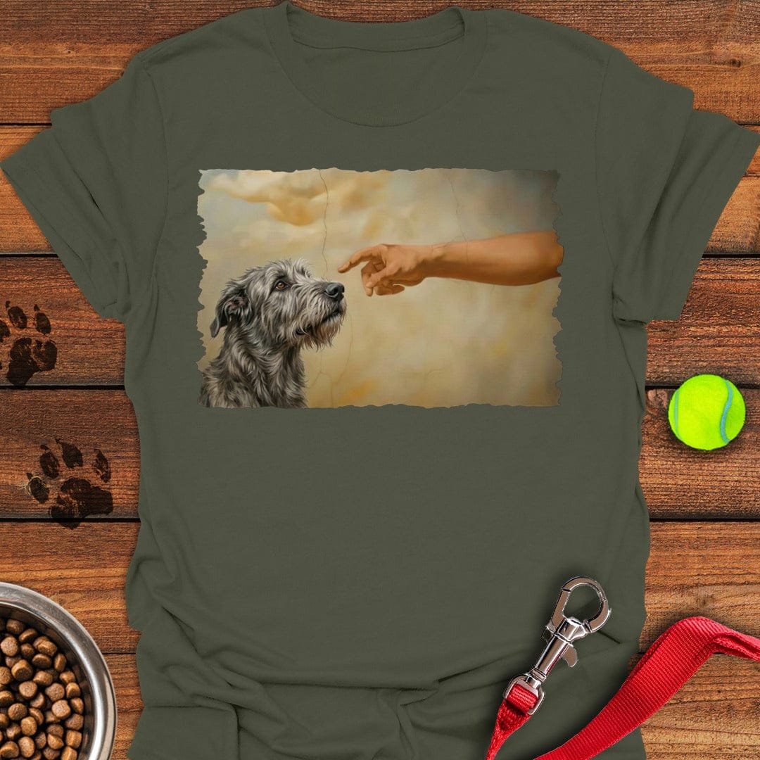 God Creates Irish Wolfhound Military Green