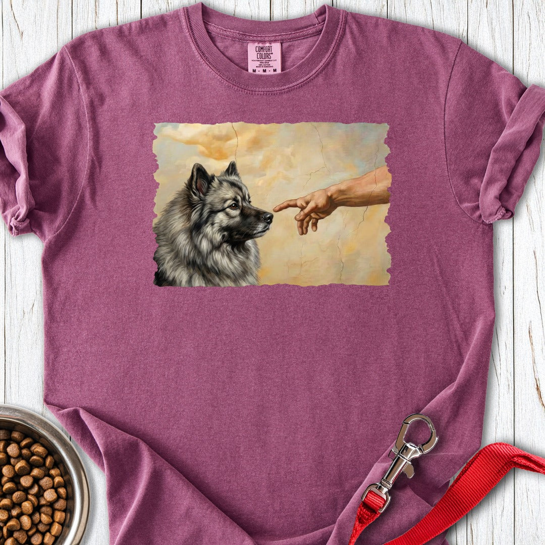 God Creates Keeshond Premium Tee Berry