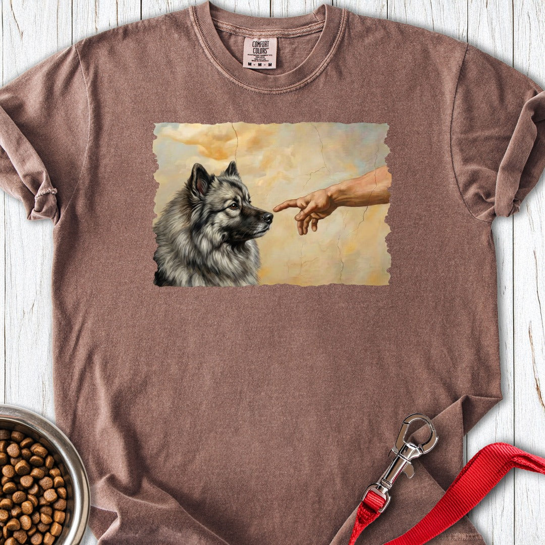 God Creates Keeshond Premium Tee Espresso