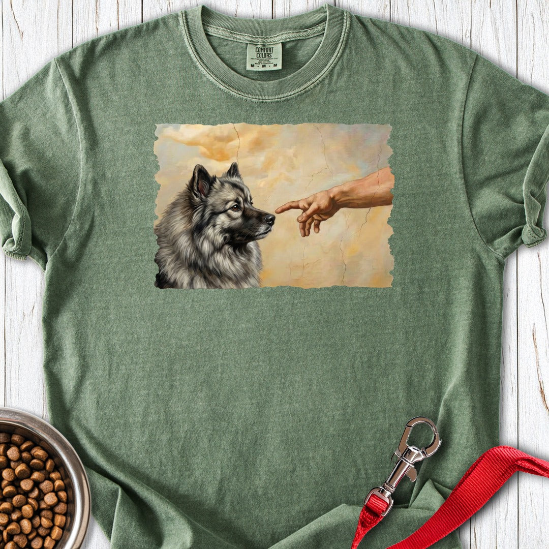 God Creates Keeshond Premium Tee Moss