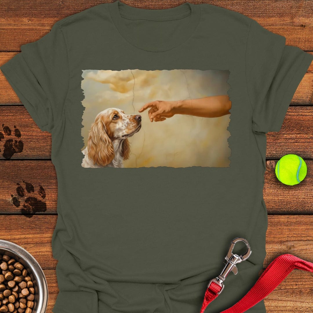 God Creates Lemon Roan Cocker Spaniel Military Green