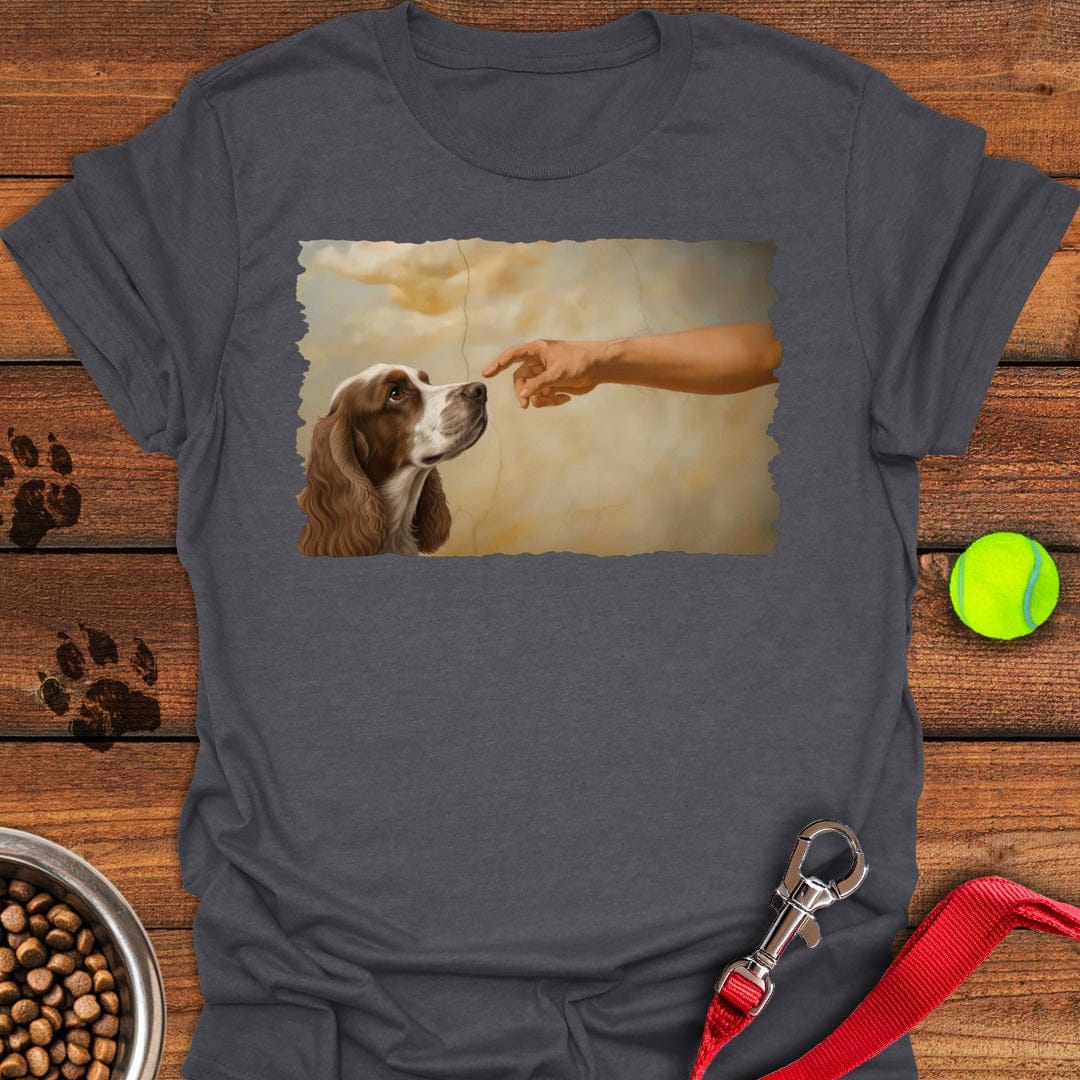 God Creates Orange White Cocker Spaniel Dark Heather