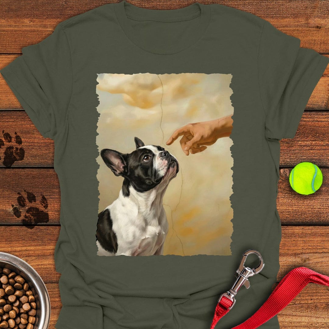 God Creates Piebald French Bulldog Military Green