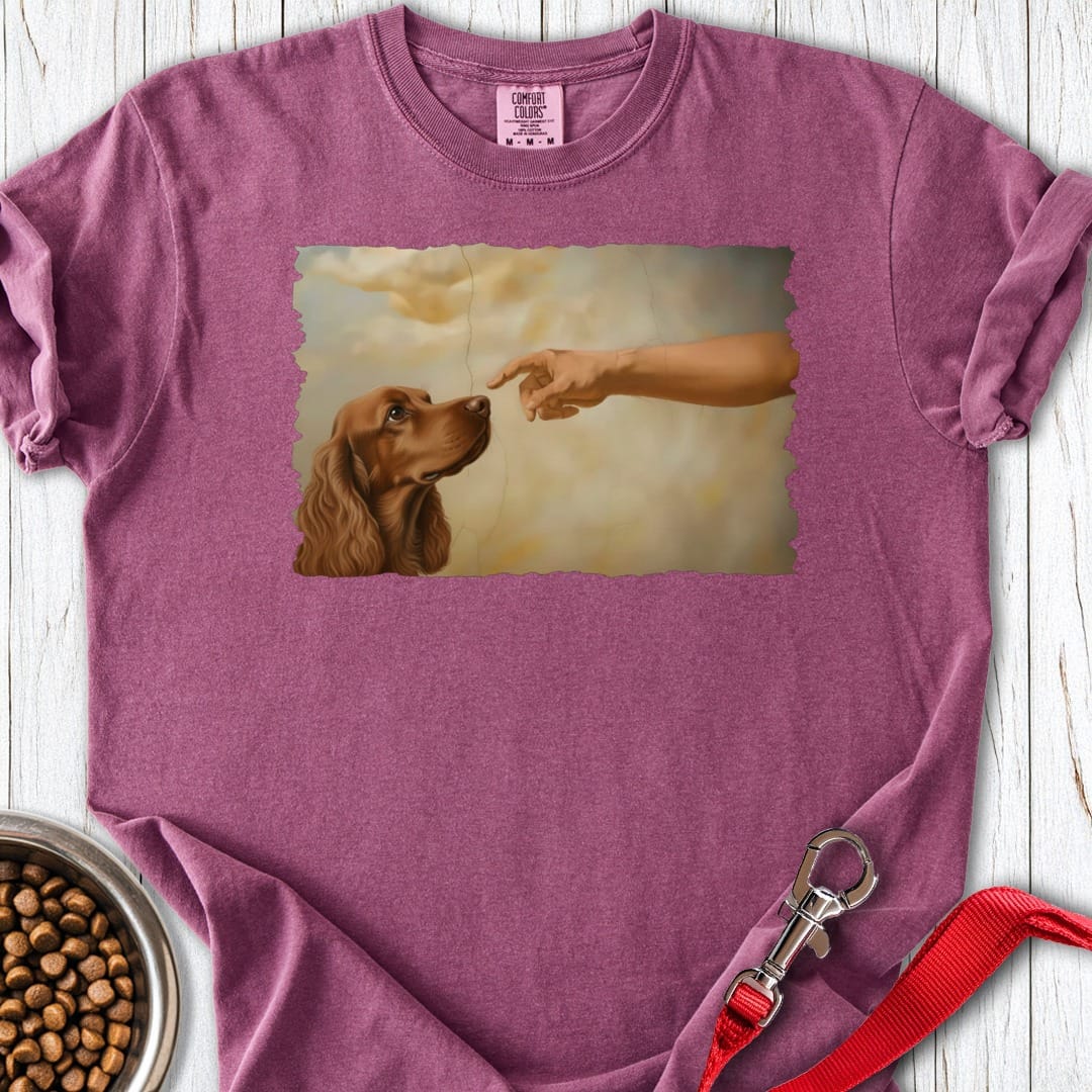 God Creates Red Cocker Spaniel Premium Tee Berry