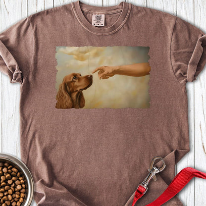God Creates Red Cocker Spaniel Premium Tee Espresso