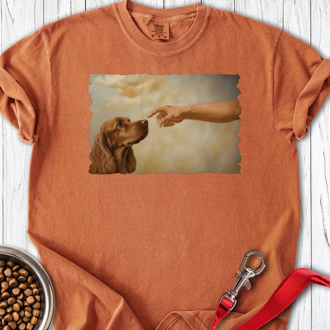 God Creates Red Cocker Spaniel Premium Tee Yam