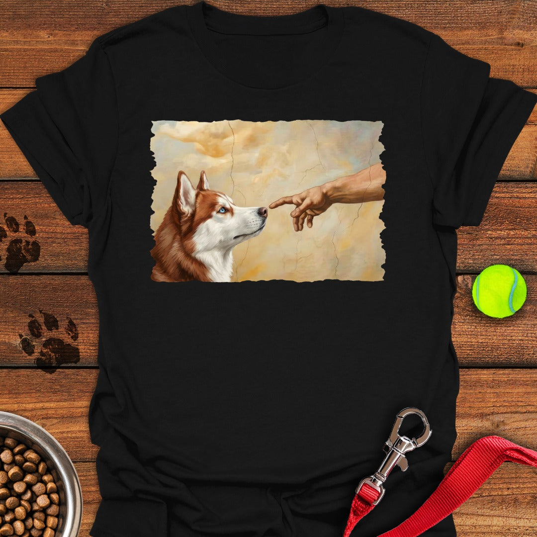 God Creates Red and White Husky Black
