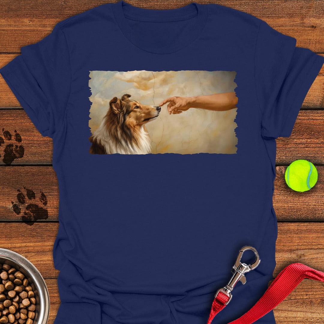 God Creates Rough Collie Navy