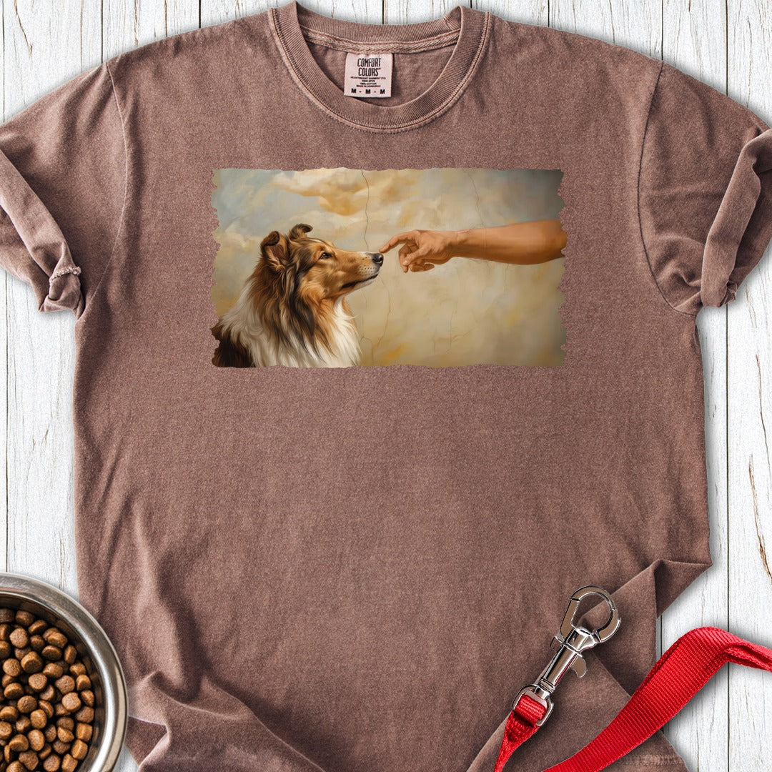 God Creates Rough Collie Premium Tee Espresso