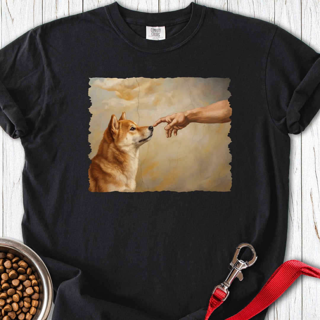 God Creates Shiba Inu Premium Tee Black
