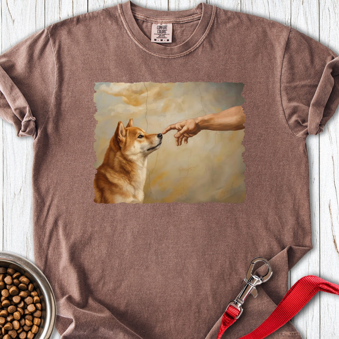 God Creates Shiba Inu Premium Tee Espresso