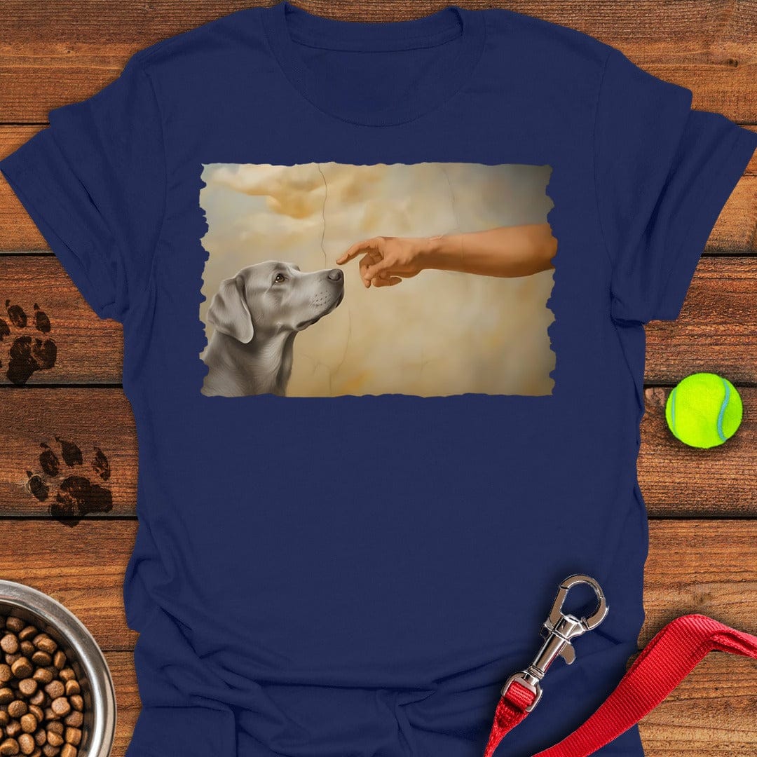God Creates Silver Labrador Navy