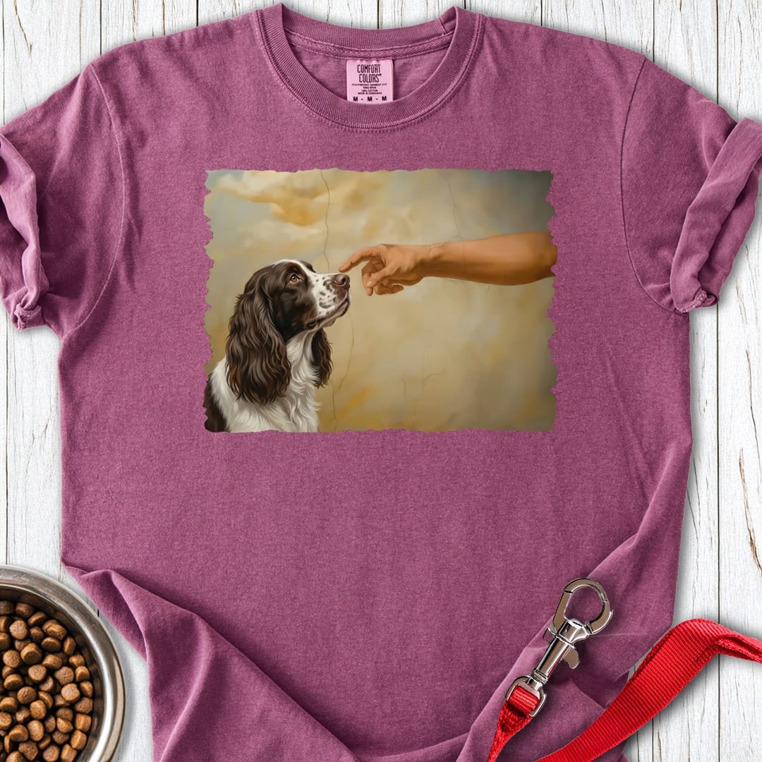 God Creates Springer Spaniel Premium Tee Berry