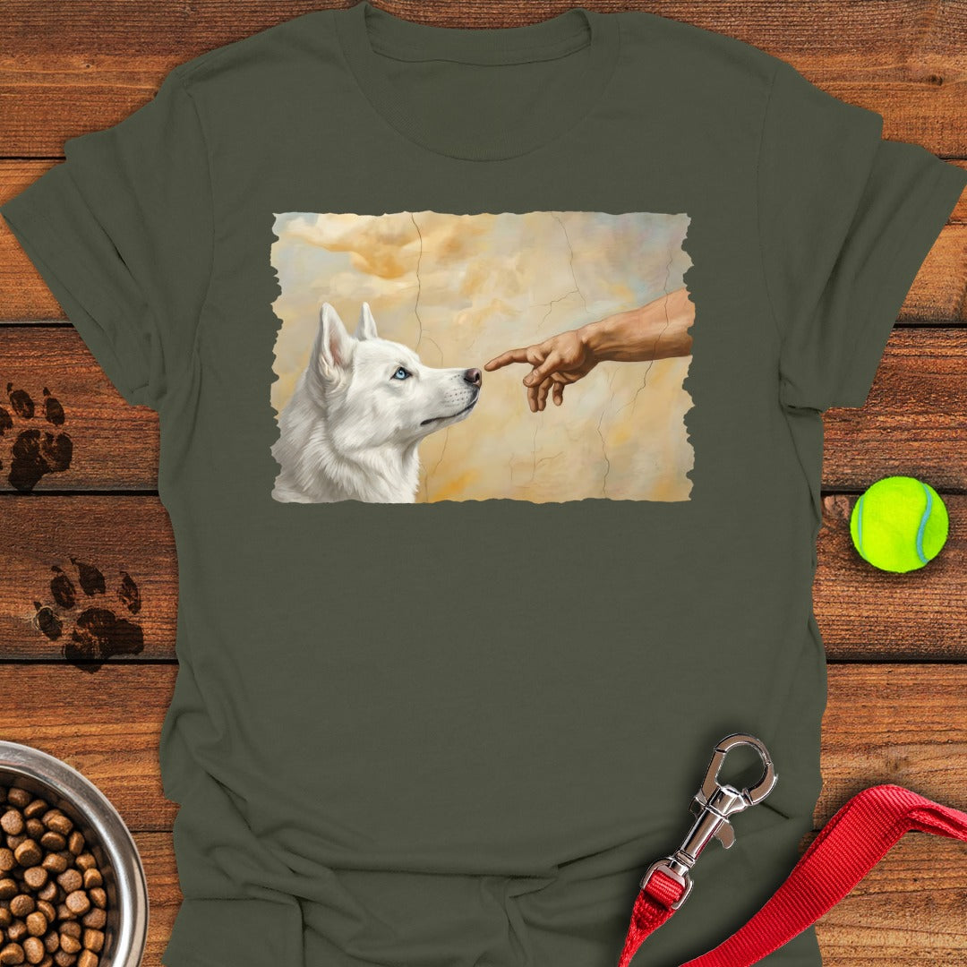 God Creates White Husky Military Green