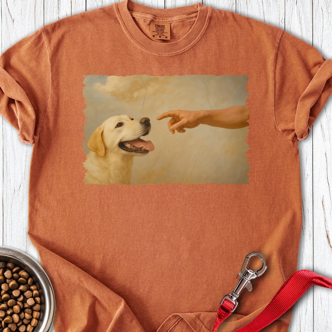 God Creates Yellow Lab Premium Tee Yam
