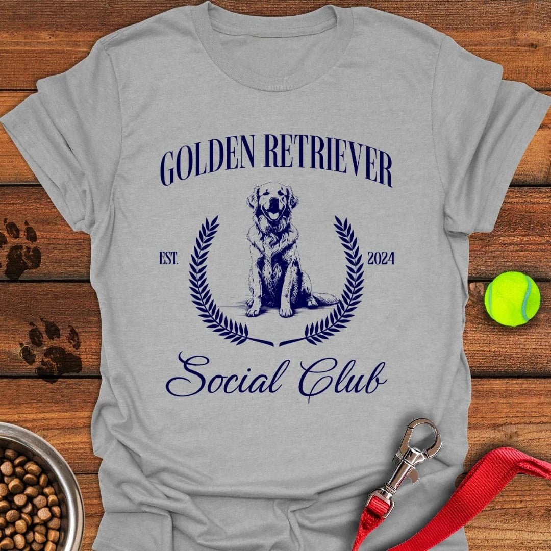 Golden Retriever Social Club T-Shirt Sport Grey