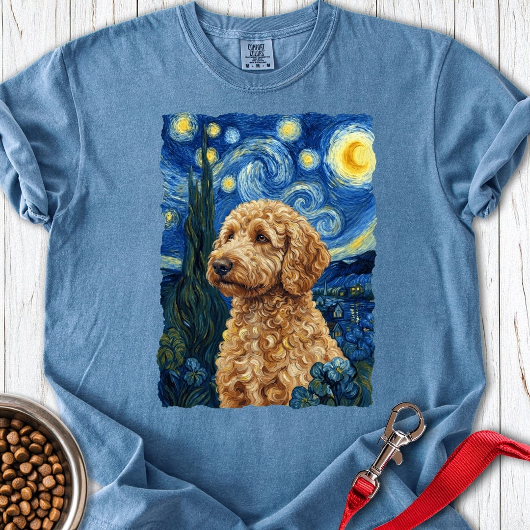 Golden Doodle Van Gogh Premium Tee Blue Jean