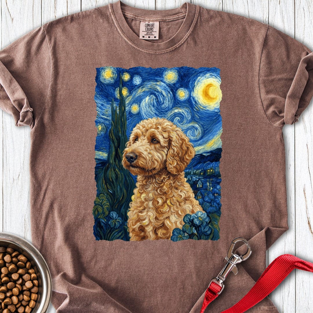 Golden Doodle Van Gogh Premium Tee Espresso