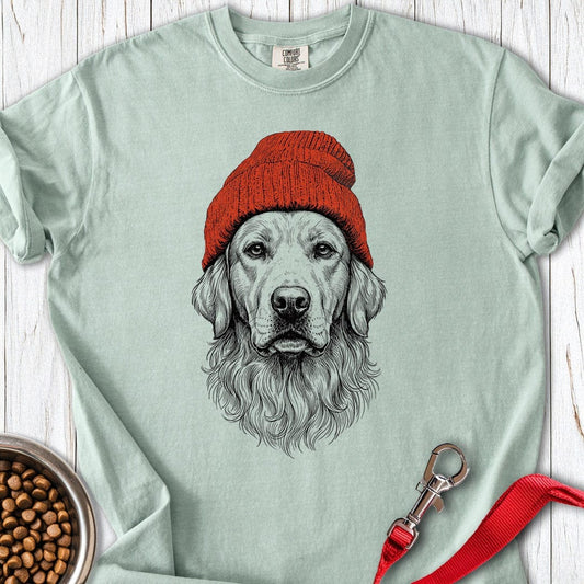 Golden Retriever Beanie Premium Tee Bay