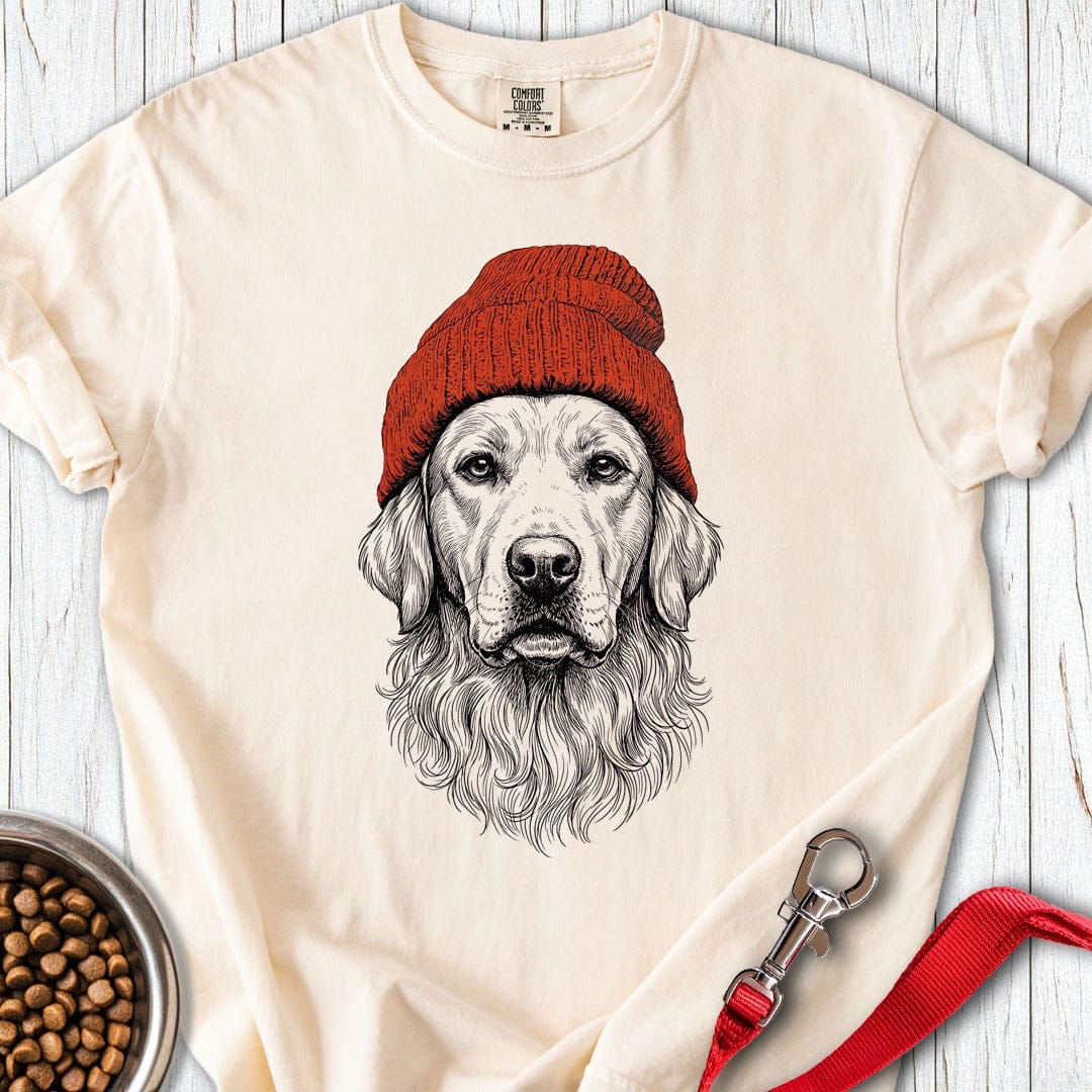 Golden Retriever Beanie Premium Tee Ivory