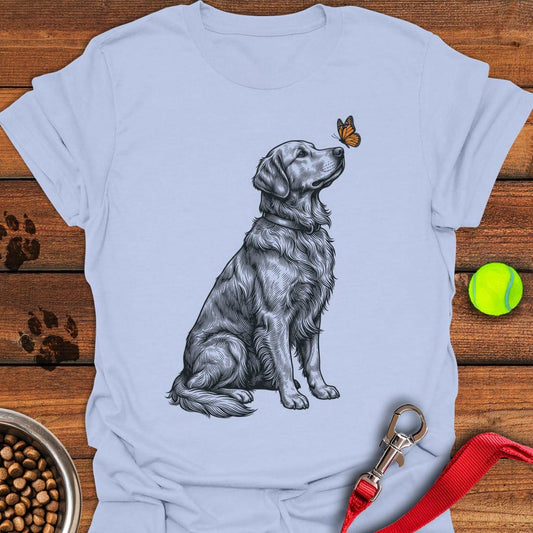 Golden Retriever Butterfly Light Blue