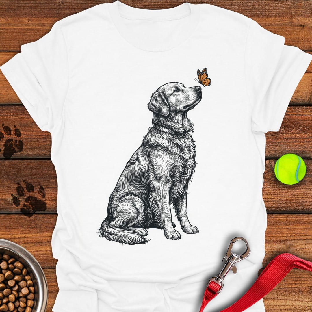 Golden Retriever Butterfly White