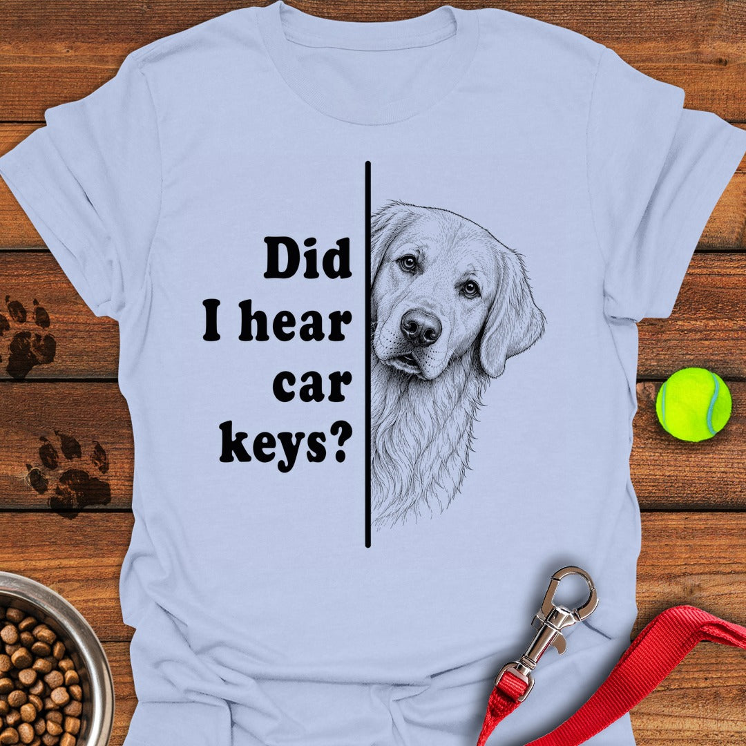 Golden Retriever Car Keys Light Blue