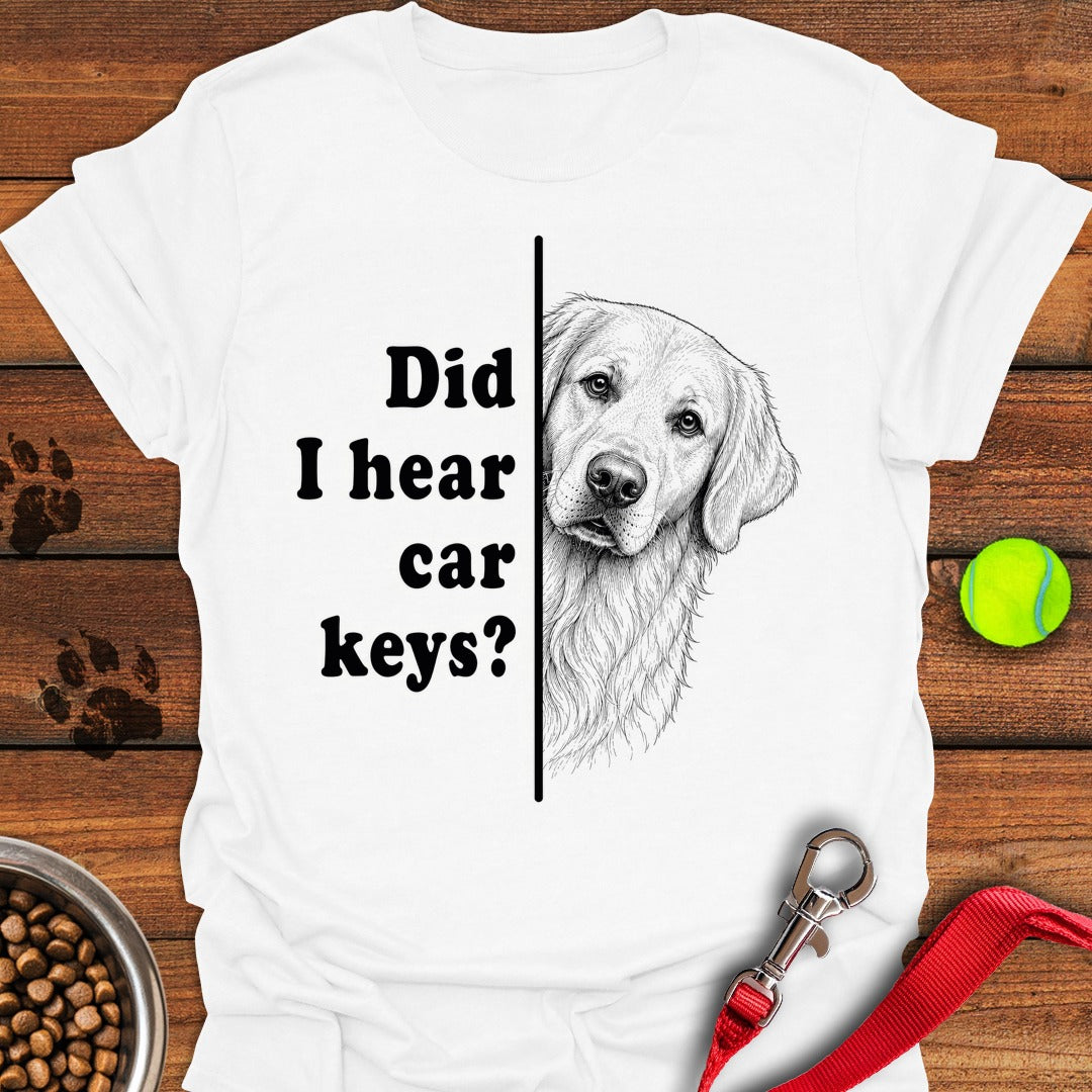 Golden Retriever Car Keys White