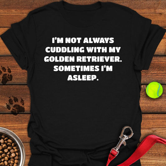 Golden Retriever Cuddling Black
