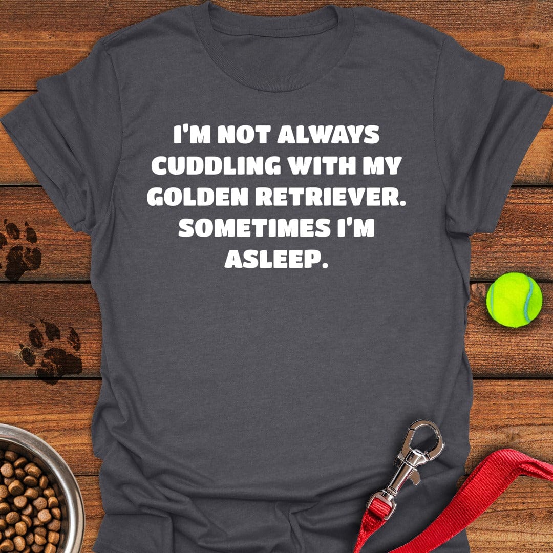 Golden Retriever Cuddling Dark Heather